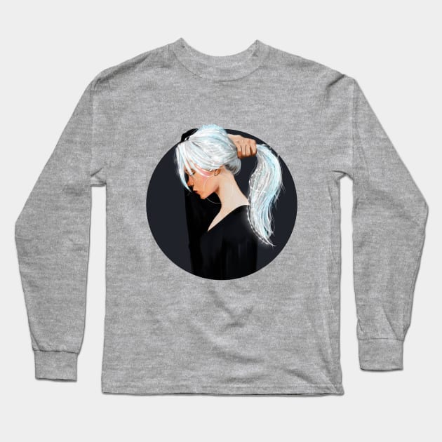 Ponytail Long Sleeve T-Shirt by rartist